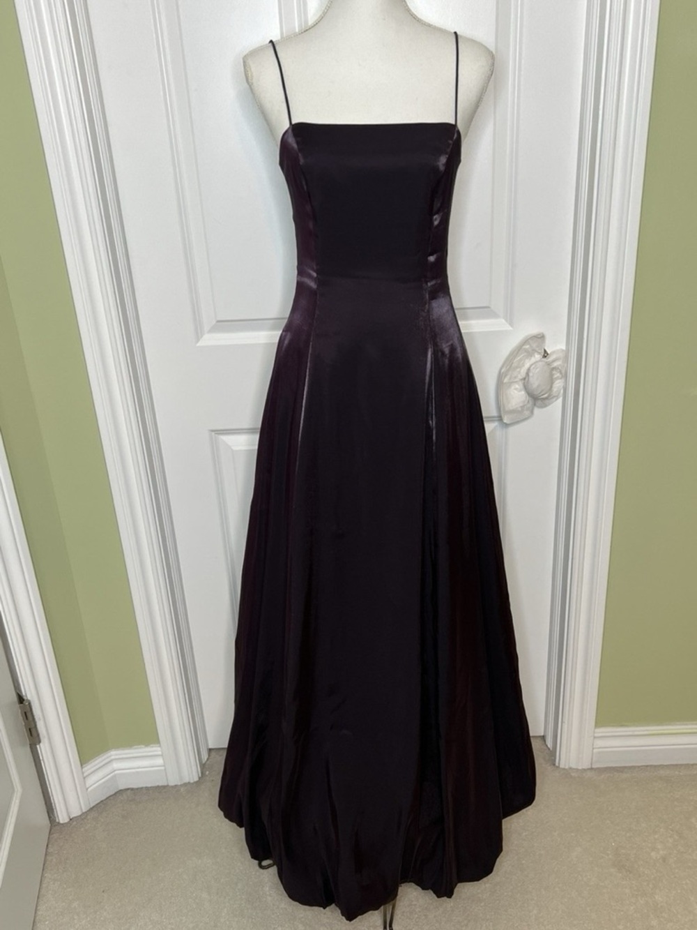 Zum Zum by Niki Livas Iridescent Metallic Purple Maxi bubble hem Dress